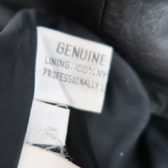 Vintage 80s Switzer's Black Leather Dolman Sleeve Jacket Womens M - Picture 6 of 10